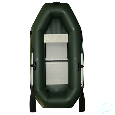 Лодка ПВХ Polar Bird Чирок Гребная PB-240Т Teal со стеклокомпозитной сланью и банкой Серая