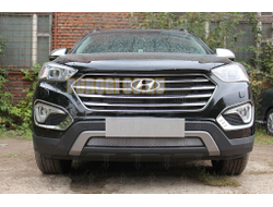 Защита радиатора Hyundai Grand Santa Fe I 2013-2015 chrome