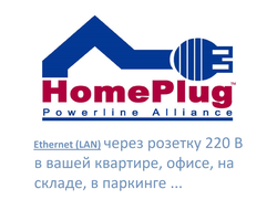 HomePlug AV (Powerline) адаптеры передачи ethernet (LAN) по сети питания 220 В