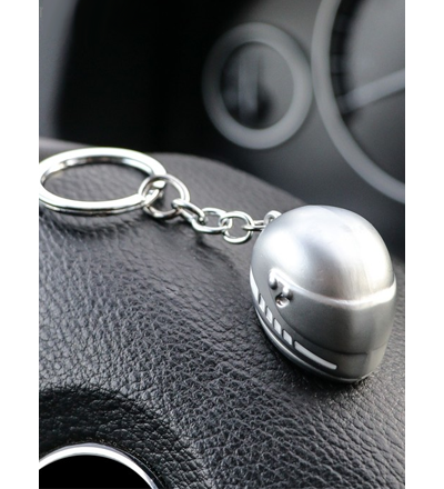 Брелок «Мотоциклетный шлем», СЕРЕБРО