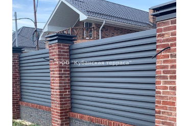 Забор из жалюзи двухсторонний цвет 7024