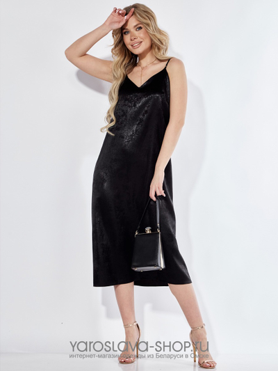 Женский нарядный комплект: платье и комбинация