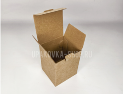 Коробка с откидной крышкой 88*88*107 мм БУРЫЙ