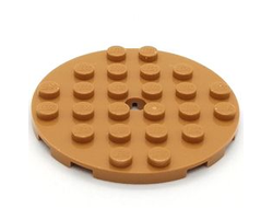 Plate, Round 6 x 6 with Hole, Medium Nougat (11213 / 6345302)