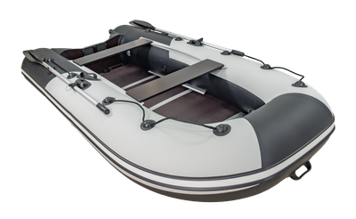 Моторная лодка Ривьера Компакт 3200 СК светло-серый/черный комби