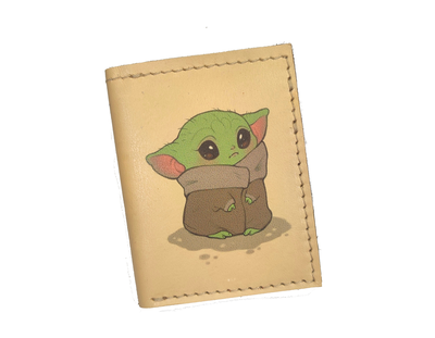 Картхолдер-книжка с шестью отделениями с принтом "Бэйби Йода"