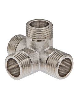 Латунная двухплоскостная крестовина Valtec VTr.661.N.0004 1/2" нар.р.