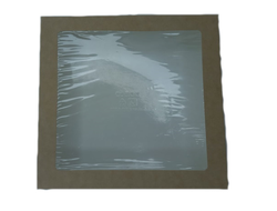 Коробка самосборная с окном 20х20х4 см цвет крафт