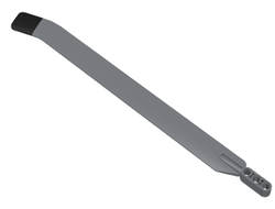 Technic Rotor Blade Large Bent with 3L Liftarm Thick and Black Rubber Tip Pattern, Dark Bluish Gray (99013pb01 / 4651822 / 6129007)