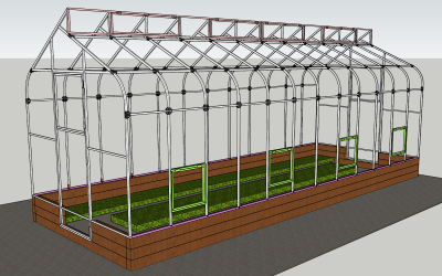 Теплица "Митлайдер" 3*6 м. Сотовый поликарбонат 4 мм 570г/кв.м.