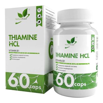 Тиамин гидрохлорид (Thiamine HCL), 60 кап. (NaturalSupp)