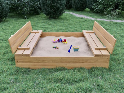 Песочница с крышкой-лавочкой Эко-Лайт фото 3