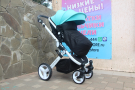 Коляска-трансформер BabyRuler 2в1 Tiffany (надувные задние колеса) + зим. комплект