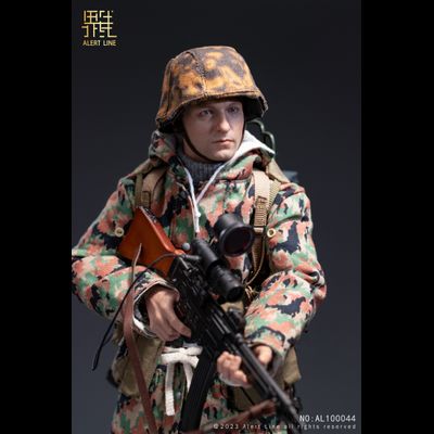 Немецкий солдат - Коллекционная ФИГУРКА 1/6 WWII German Waffen-SS Soldier (AL100044) - Alert Line