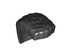 Minifigure, Hair Wide Mohawk with Coiled Texture, Black (27385 / 6158192)