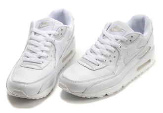 Nike Air Max 90 Белые, кожа (36-46) Арт. 006MF