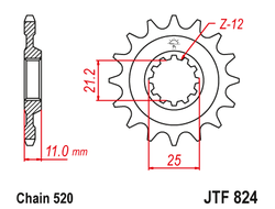 Звезда ведущая JT JTF824.17 (JTF824-17) (F824-17)