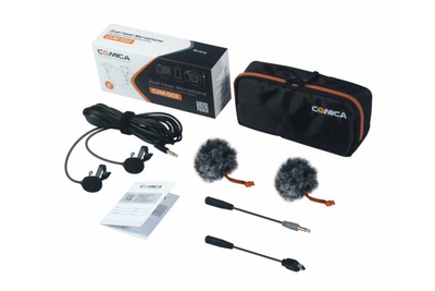 Двойной петличный микрофон Comica CVM-D02B 4.5M Чёрный