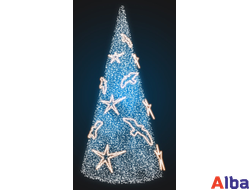 Светодиодная конусная Елка с мотивами, 5,0 м