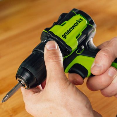 Дрель-шуруповерт ударная аккумуляторная Greenworks DD345, 24V