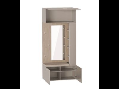 Джерси прихожая Вешалка с зеркалом 1024х416х2325 Капучино