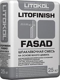 LITOFINISH FASAD - высококачественная сухая шпаклёвочная смесь 25кг