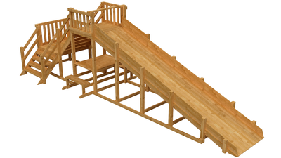 Зимняя деревянная заливная горка Выше Всех Ледянка 2