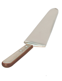 Лопатка 26 см. изогнутая рабочая часть 12,5*6 см, нержавеющая сталь, узкая с деревянной ручкой