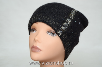 италия шапка Визио 6160 черная женская фото