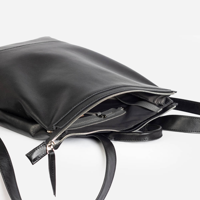 Рюкзак планшет Kokosina Черный из натуральной кожи