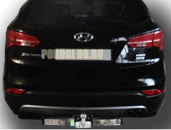 Фаркоп с нержавеющей пластиной Лидер-Плюс для Hyundai Santa Fe/Kia Sorento 2012-2019