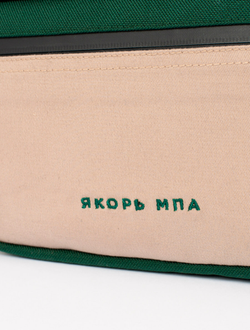 Сумка Якорь Таблетка Бежевый Твил / Темно-Зеленый Нейлон фото 6