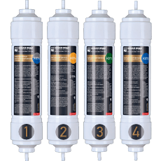 Новая вода К685 Комплект быстросъемных картриджей (K874, K876, K873, K870) для фильтра Expert M330 с шунгитом