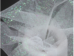 Фатин с блестками, ширина 5,5 см, длина 1 м, вариант 9