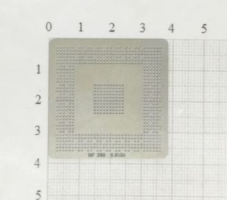 Трафарет BGA для реболлинга чипов компьютера NV NF 250 0.6мм