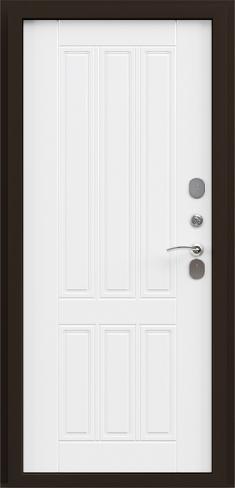 Металлическая входная дверь с терморазрывом "Норд" белый ясень