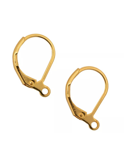 Швензы с французской застежкой 18х12 мм, цвет золото