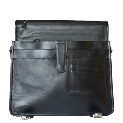 Кожаный портфель Arietta black (арт. 2018-01)