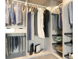 Оснащение гардероба и шкафов-купе серии SMART Графит GTV