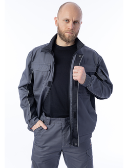 Куртка BRODEKS KS 201 цв. серый/чёрный