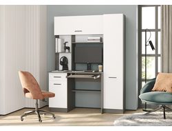 Стол рабочий Альфа 6-0603 Графит/Белый