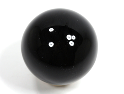 Шар обсидиан чёрный, серебристый, Мексика (38 мм, 72 г) №35795