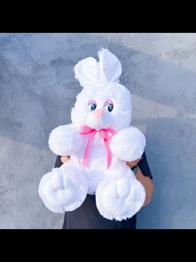 Плюшевый заяц 75 см белый