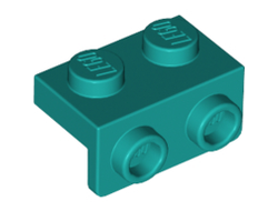Bracket 1 x 2 - 1 x 2, Dark Turquoise (99781 / 6249418)