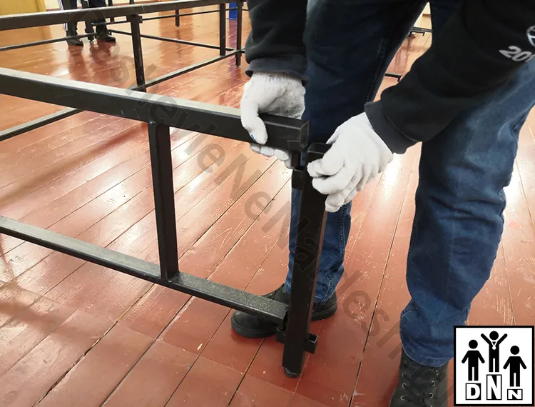 Монтаж ринга на помосте