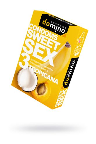 677 ПРЕЗЕРВАТИВЫ LUXE DOMINO SWEETSEX, ТРОПИЧЕСКИЕ ФРУКТЫ №3 , 18 СМ