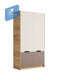 Шкаф для одежды ШК-002 РИЧ Миндаль/Глиняный серый (Стиль)