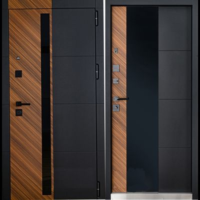 РЕНУАР - чёрный кварц/шпон орех нат.