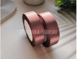 ЛЕНТА АТЛАСНАЯ  2.5 см, РУЛОН  (23м.) ТЕМНАЯ РОЗА