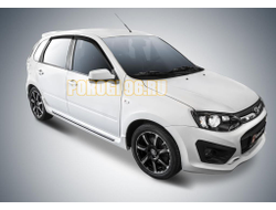 Дефлекторы окон, AutoFlex, для Lada Kalina SD,HB 2004-2018/Granta HB 2018-, литьевой поликарбонат, 4 шт.